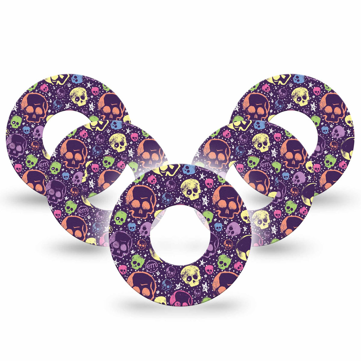 ExpressionMed Neon Skulls Adhesive Patch Freestyle Libre 2