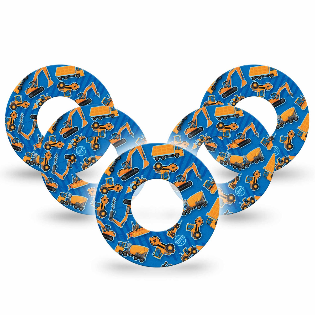 ExpressionMed Construction Trucks Adhesive Patch Freestyle Libre 2