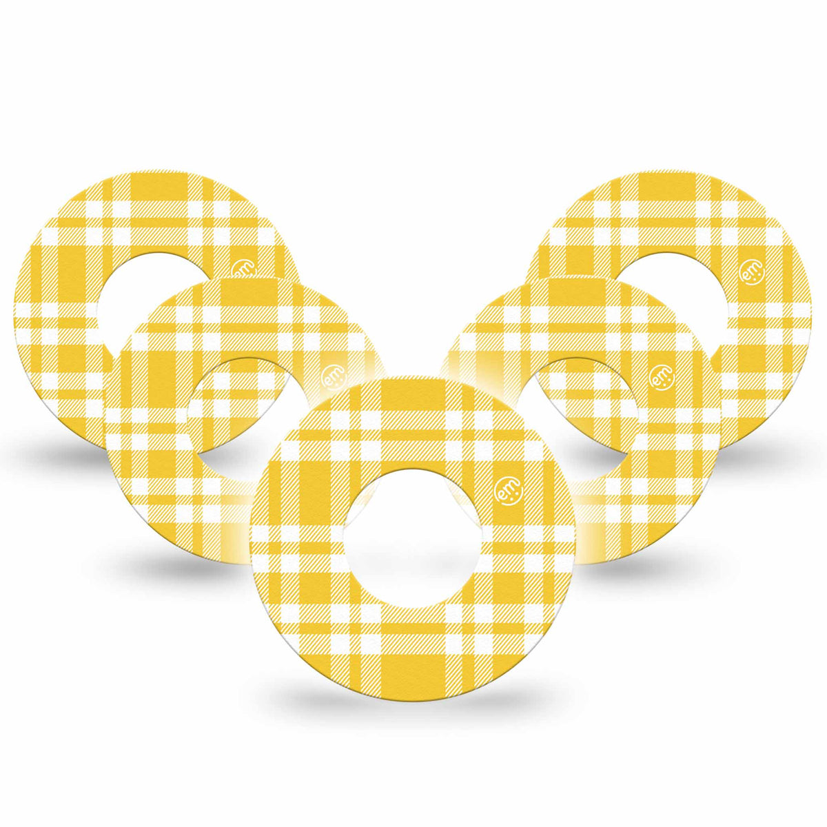 ExpressionMed Yellow Gingham Adhesive Patch Freestyle Libre 2