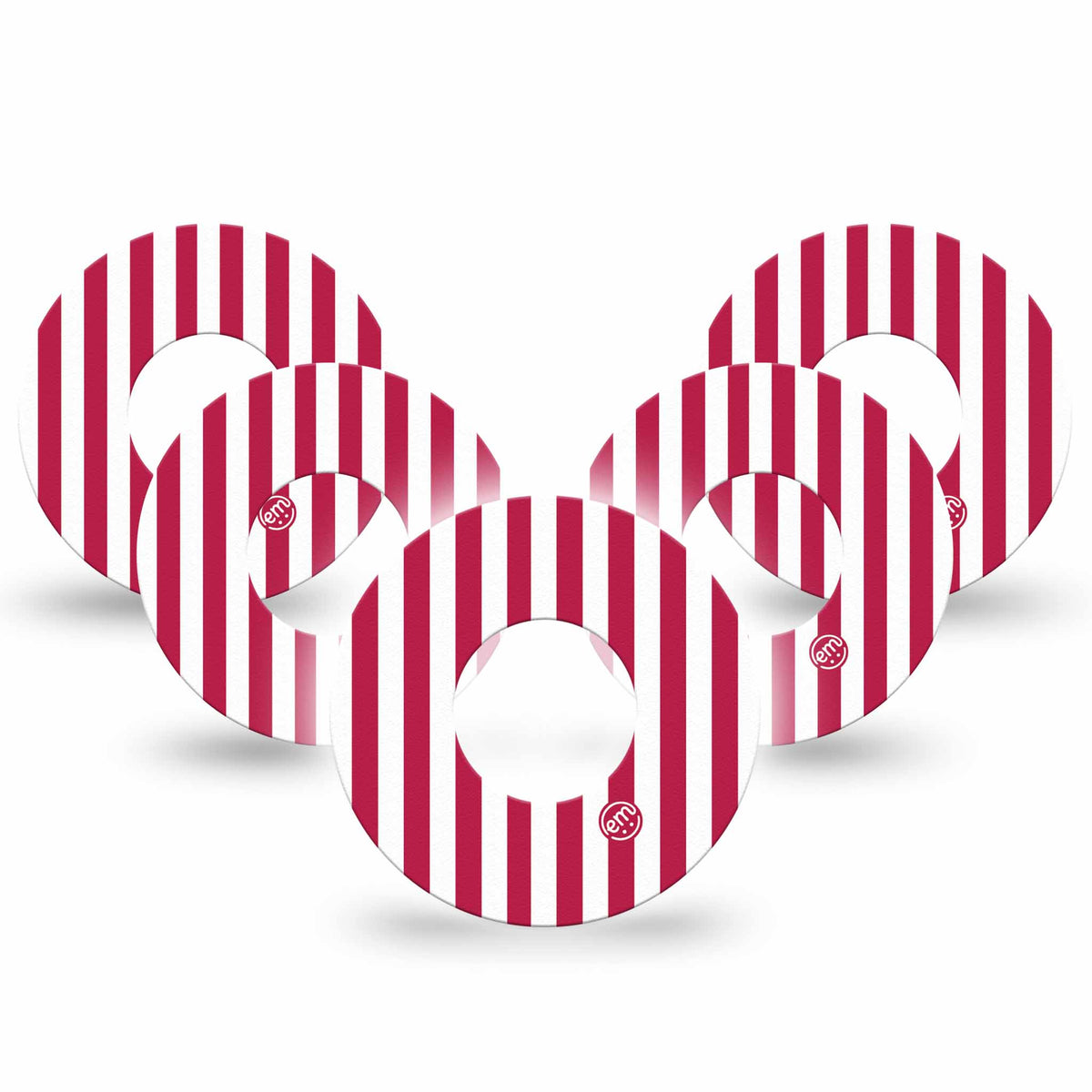 ExpressionMed Red Stripes Adhesive Patch Freestyle Libre 2
