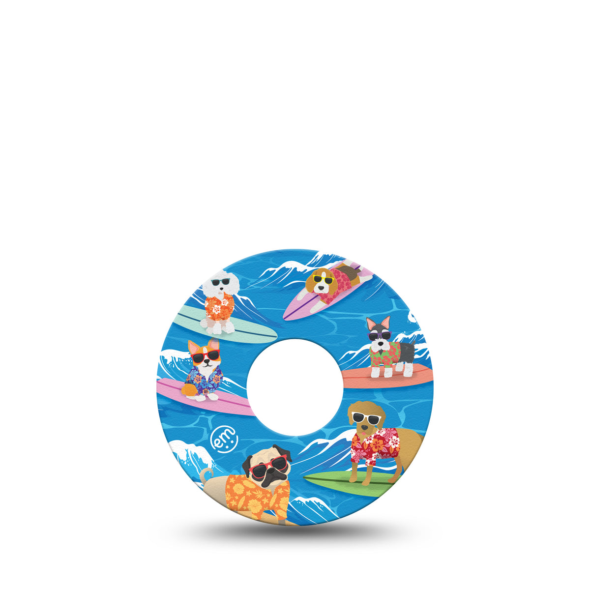 ExpressionMed Surfing Dogs Adhesive Patch Freestyle Libre 3