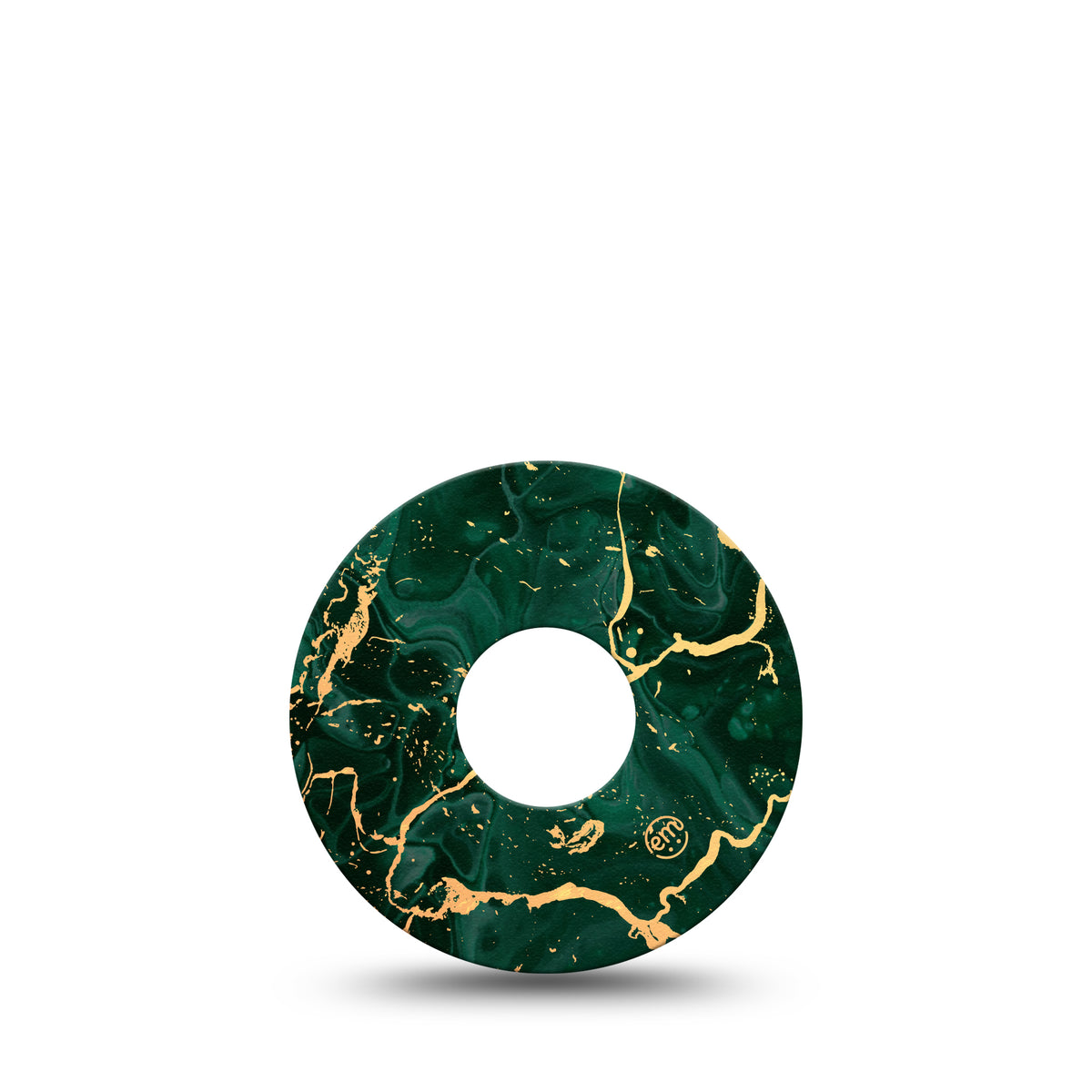 ExpressionMed Green &amp; Gold Marble Adhesive Patch Freestyle Libre 3