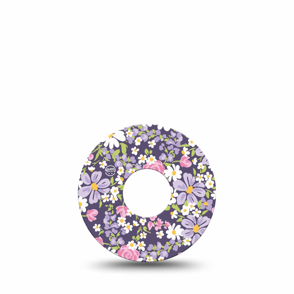 ExpressionMed Purple and Pink Flowers Adhesive Patch Freestyle Libre 3