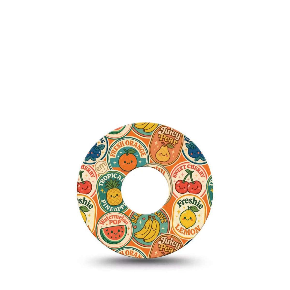 ExpressionMed Fruit Stickers Adhesive Patch Freestyle Libre 3