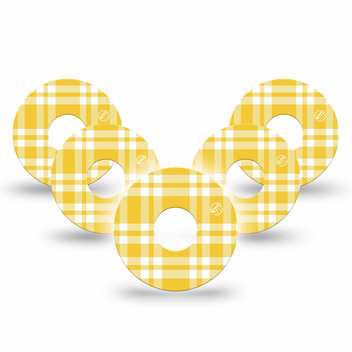 ExpressionMed Yellow Gingham Adhesive Patch Freestyle Libre 3