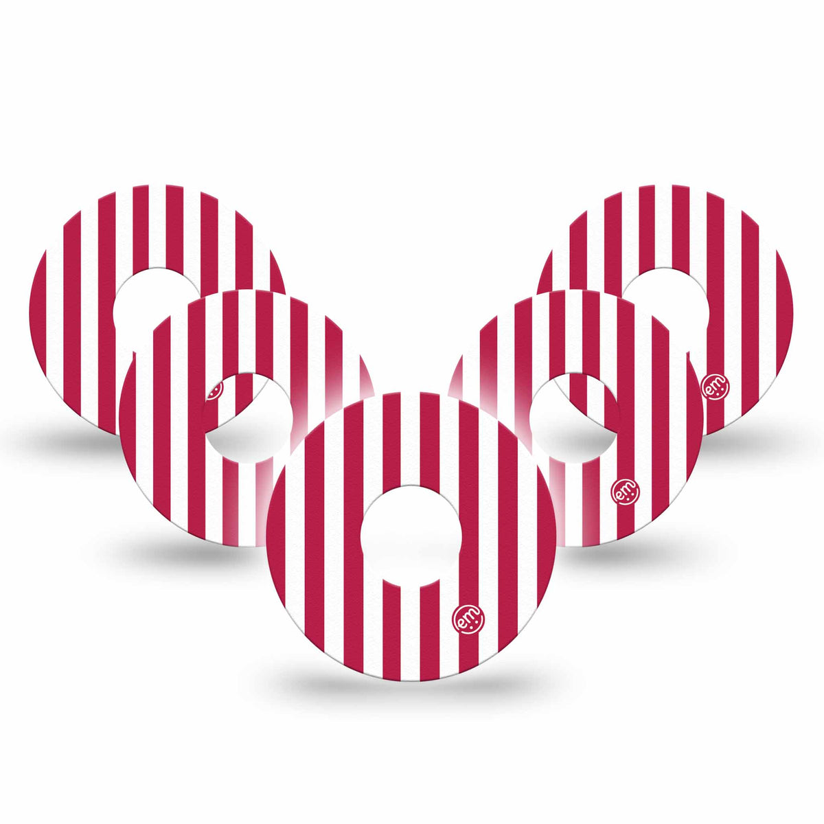 ExpressionMed Red Stripes Adhesive Patch Freestyle Libre 3