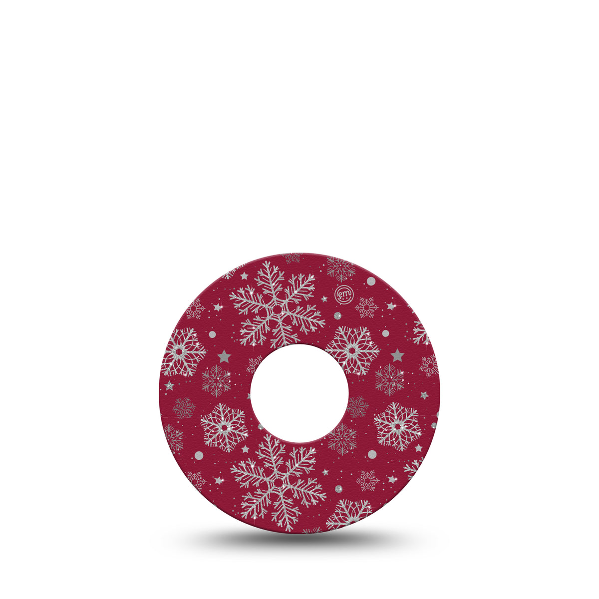 ExpressionMed Silver Snowflakes Adhesive Patch Freestyle Libre 3