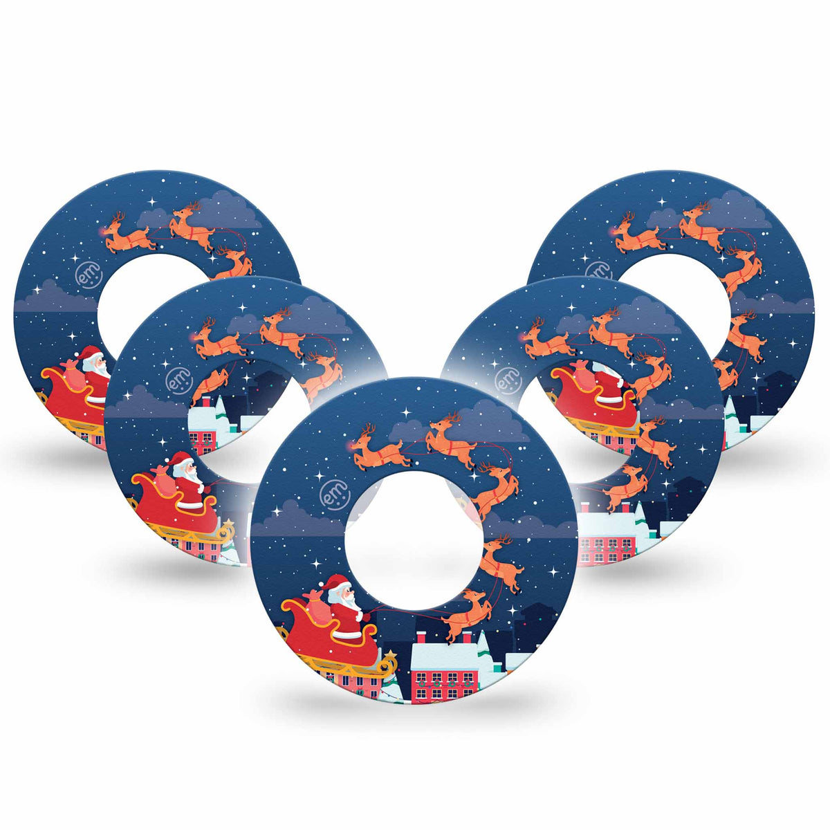 ExpressionMed Santa With Sled Adhesive Patch Freestyle Libre 2