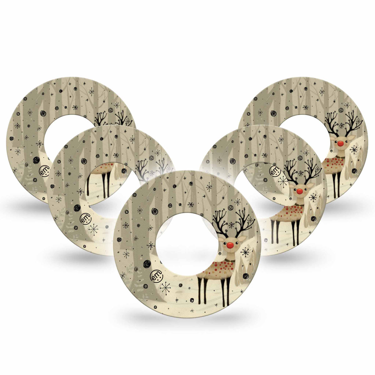 ExpressionMed Woodland Reindeer Adhesive Patch Freestyle Libre 2