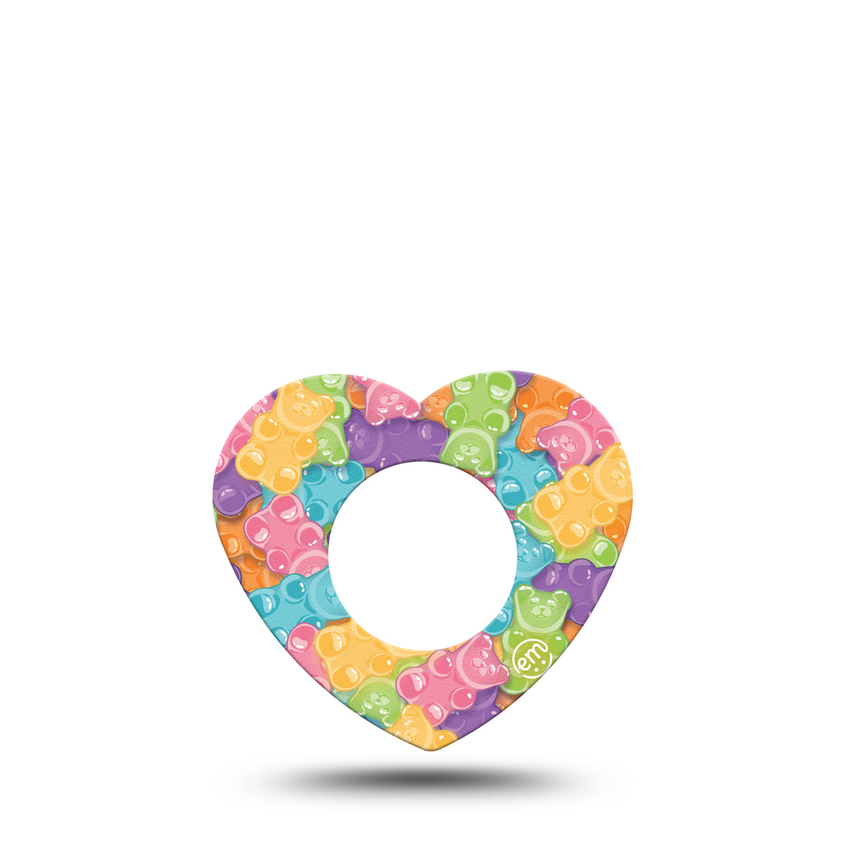 ExpressionMed Gummy Bears Heart Shaped Adhesive Patch Freestyle Libre 2