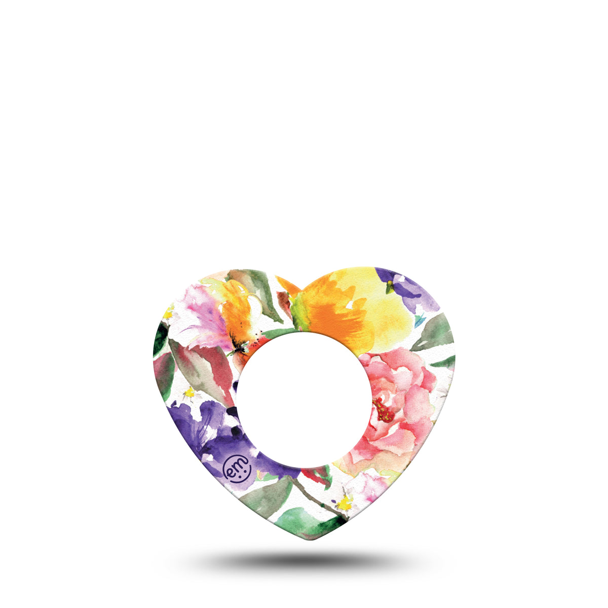 ExpressionMed Floral Art Heart Shaped Adhesive Patch Freestyle Libre 2