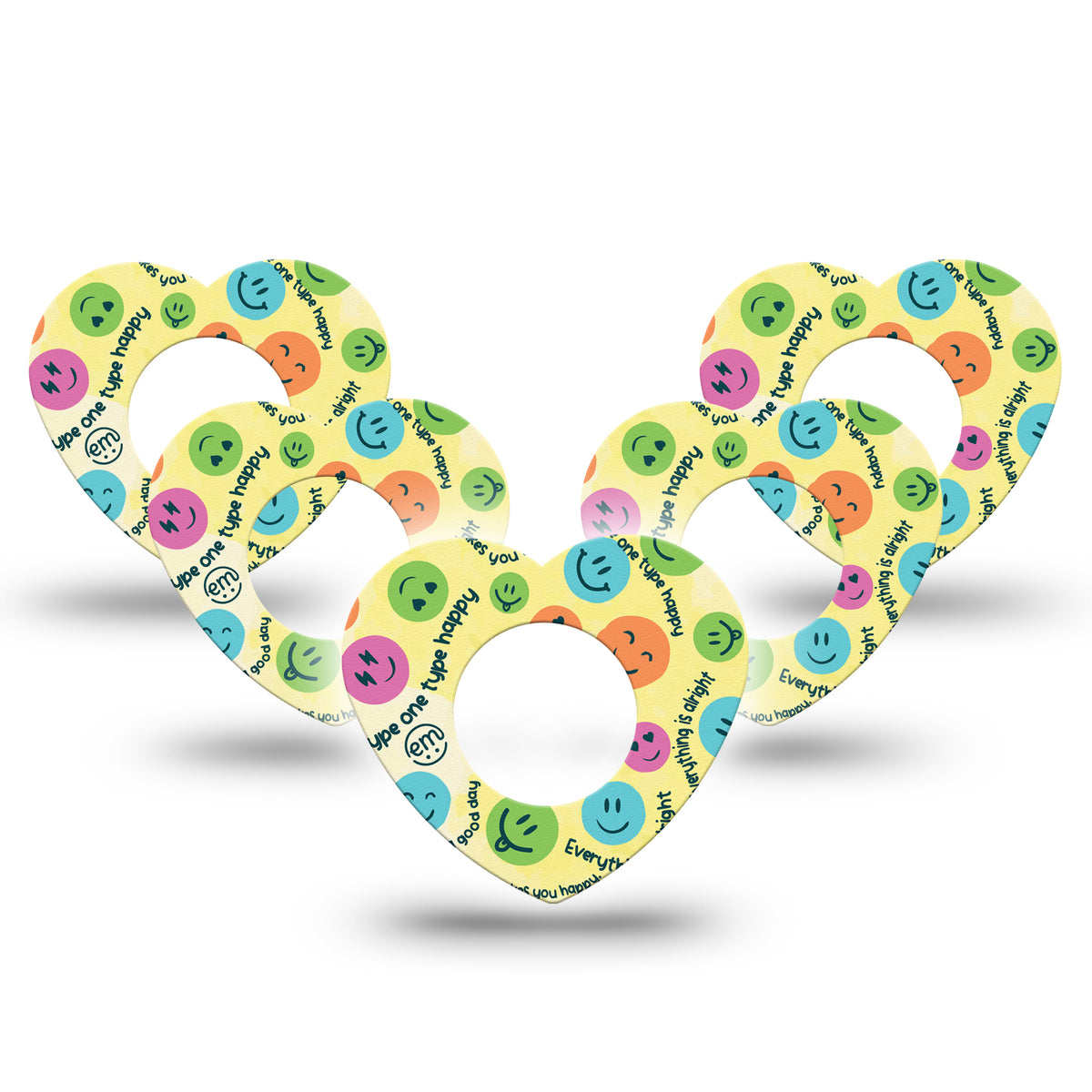ExpressionMed Smileys Heart Shaped Adhesive Patch Freestyle Libre 2