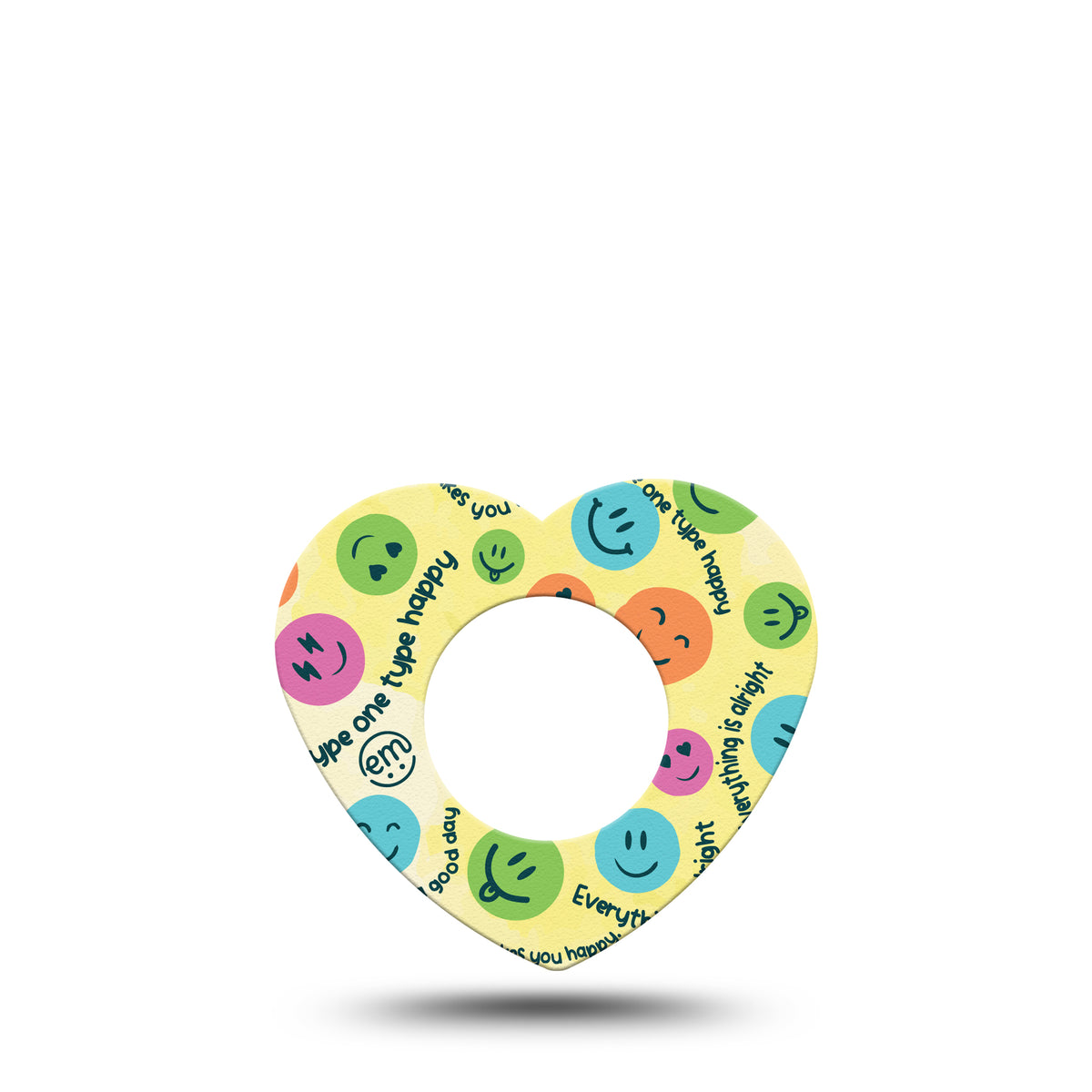 ExpressionMed Smileys Heart Shaped Adhesive Patch Freestyle Libre 2