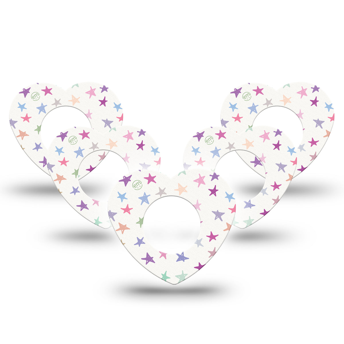 ExpressionMed Bright Stars Heart Shaped Adhesive Patch Freestyle Libre 2