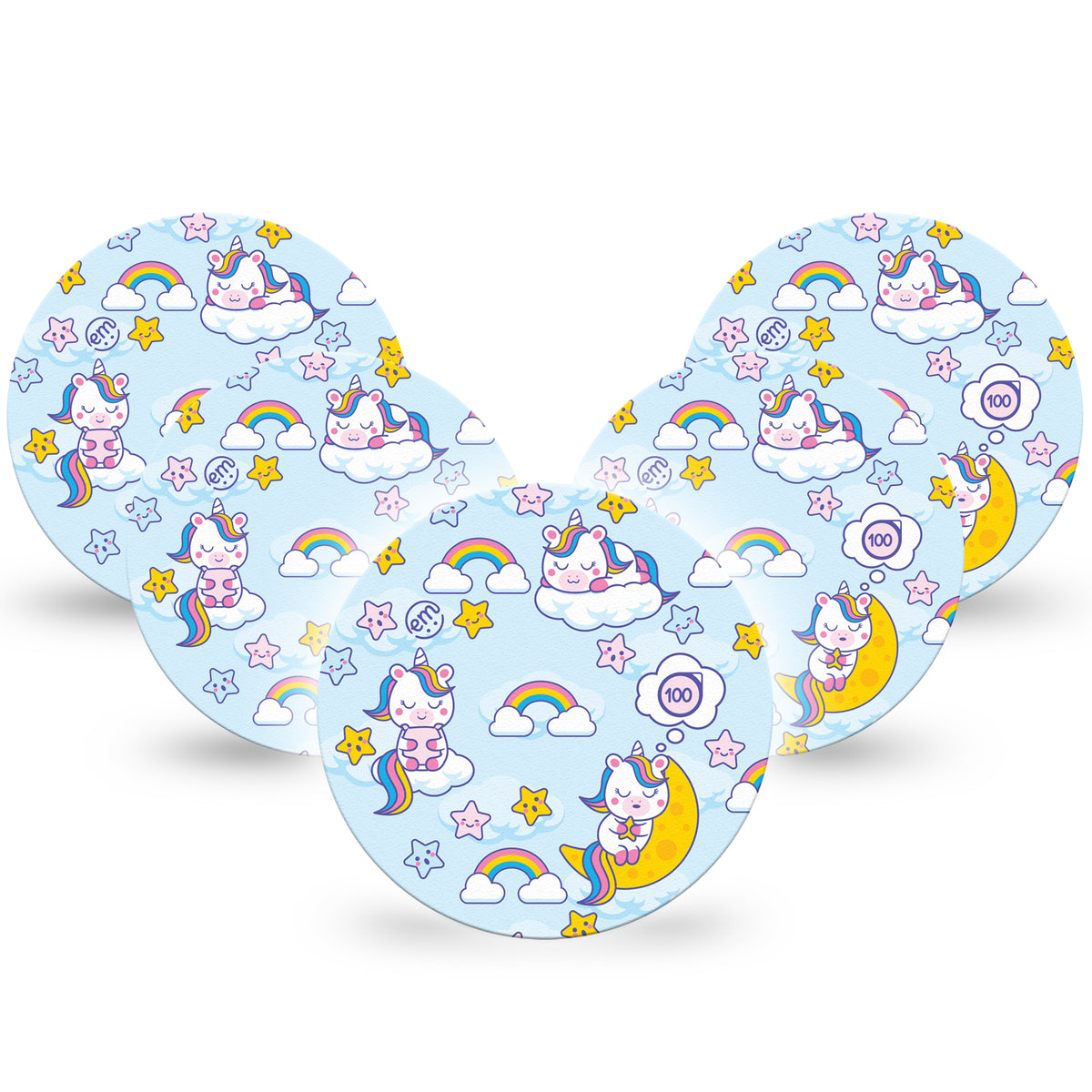 ExpressionMed OverPatch Sleeping Unicorns Adhesive Patch Freestyle Libre 2 or 3