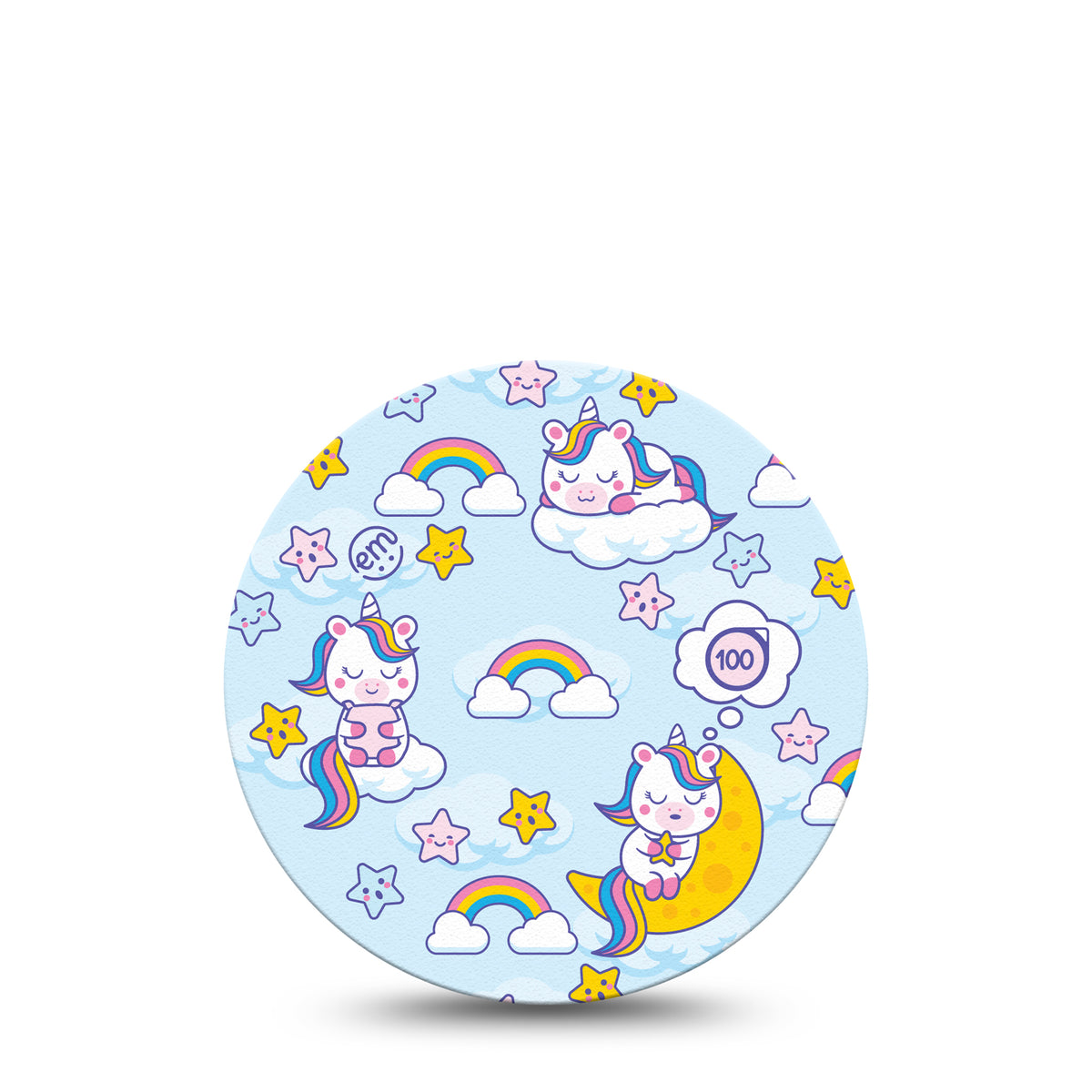 ExpressionMed OverPatch Sleeping Unicorns Adhesive Patch Freestyle Libre 2 or 3