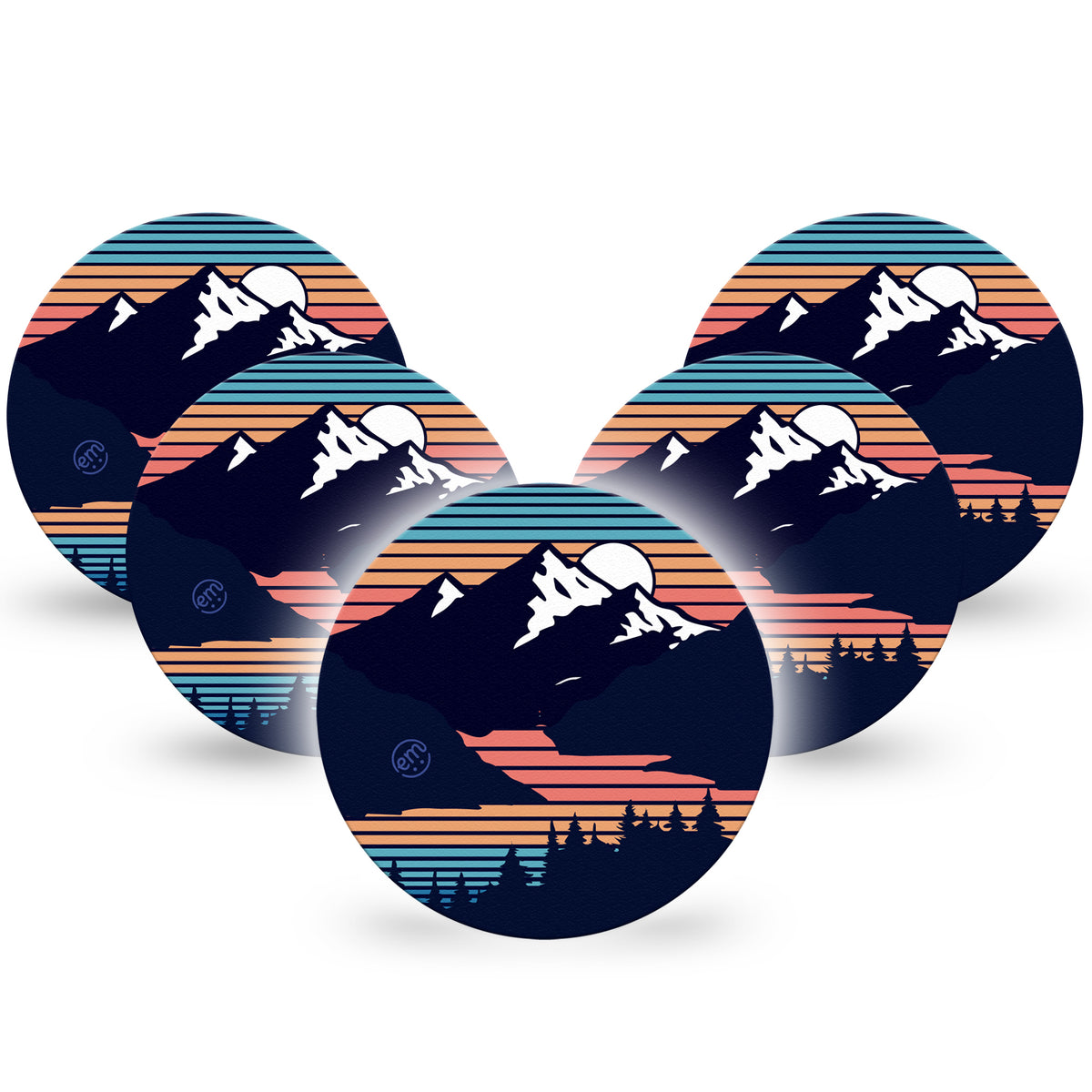 ExpressionMed OverPatch Retro Mountains Adhesive Patch Freestyle Libre 2 or 3
