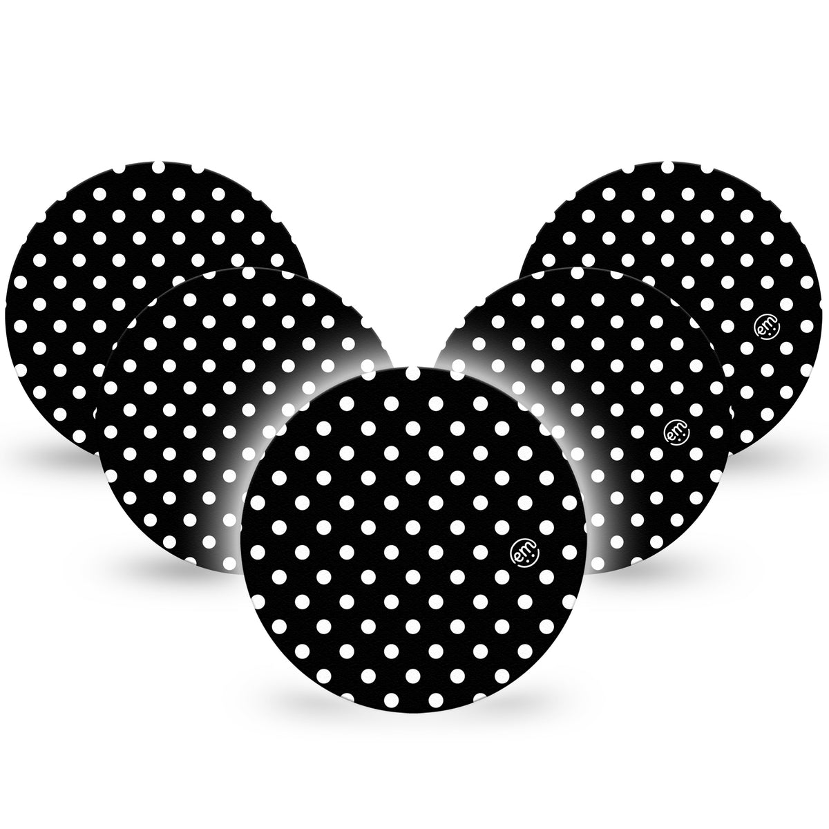 ExpressionMed OverPatch Black &amp; White Polka Dot Adhesive Patch Freestyle Libre 2 or 3
