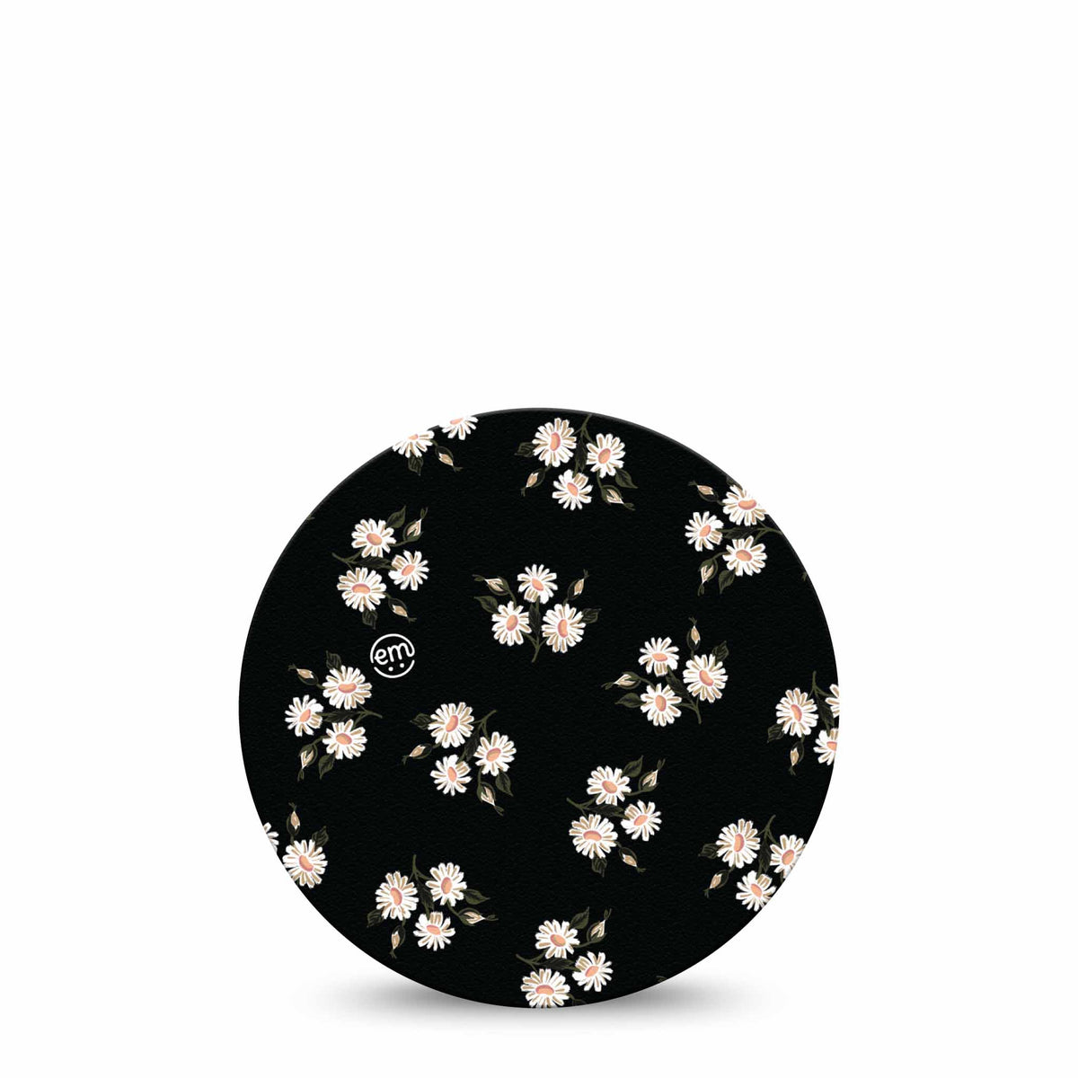 ExpressionMed OverPatch Black Daisies Adhesive Patch Freestyle Libre 2 or 3