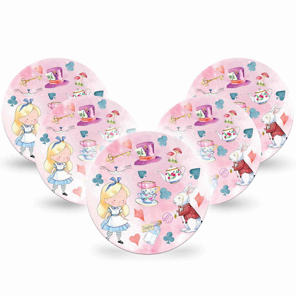ExpressionMed OverPatch Alice in Wonderland Adhesive Patch Freestyle Libre 2 or 3