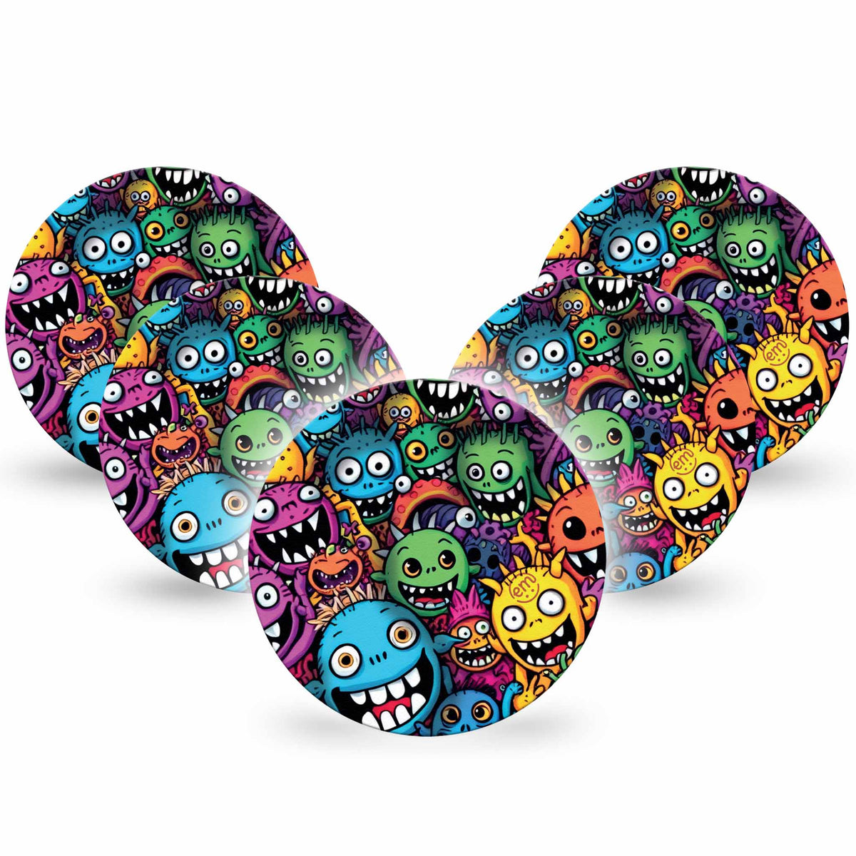 ExpressionMed OverPatch Funky Monsters Adhesive Patch Freestyle Libre 2 or 3