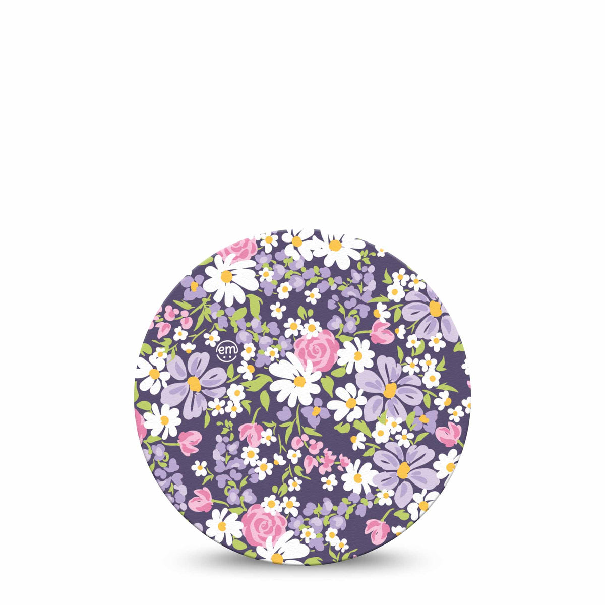 ExpressionMed OverPatch Purple and Pink Flowers Adhesive Patch Freestyle Libre 2 or 3