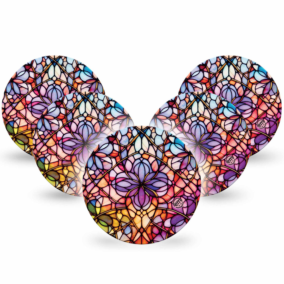 ExpressionMed OverPatch Stained Glass Adhesive Patch Freestyle Libre 2 or 3
