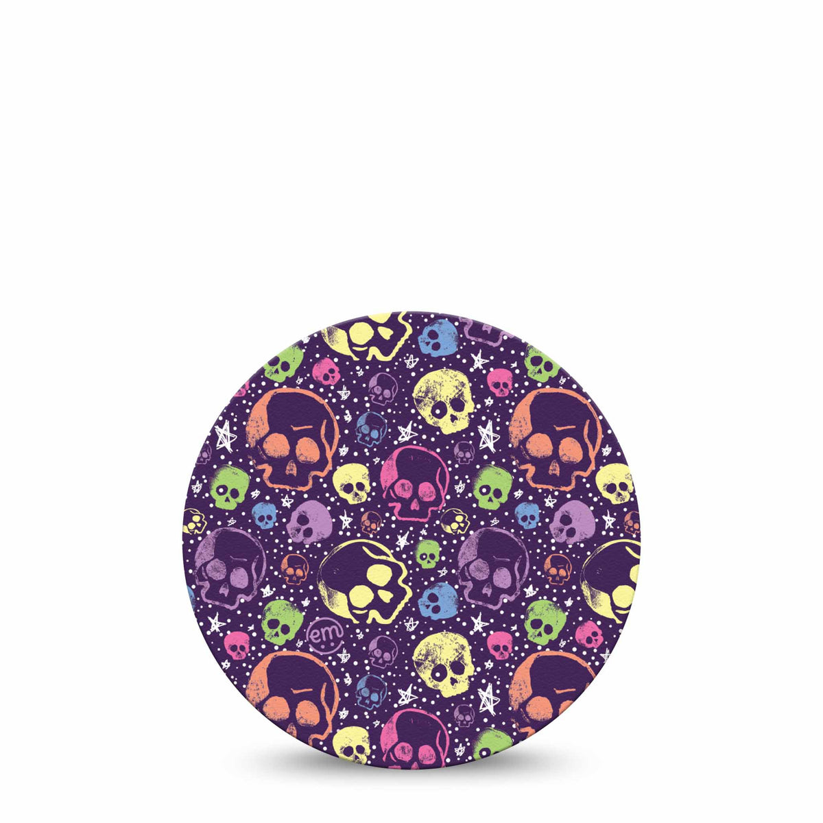 ExpressionMed OverPatch Neon Skulls Adhesive Patch Freestyle Libre 2 or 3