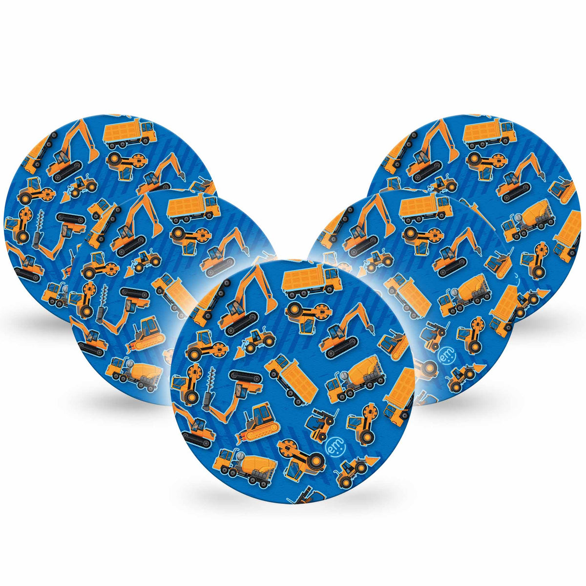 ExpressionMed OverPatch Construction Trucks Adhesive Patch Freestyle Libre 2 or 3