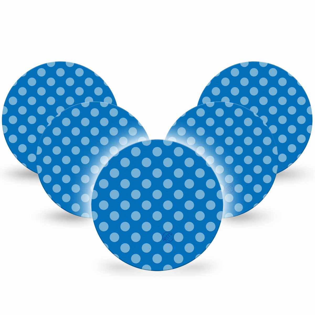 ExpressionMed OverPatch Blue Polka Dots Adhesive Patch Freestyle Libre 2 or 3
