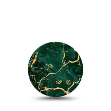ExpressionMed OverPatch Green & Gold Marble Adhesive Patch Freestyle Libre 3