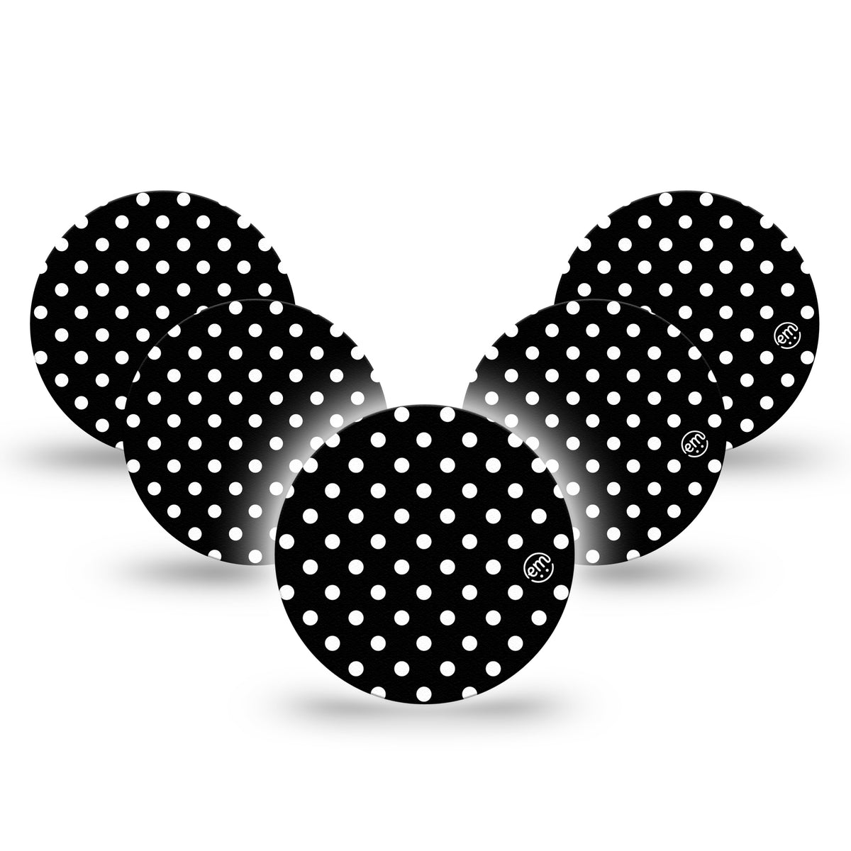 ExpressionMed OverPatch Black &amp; White Polka Dot Adhesive Patch Freestyle Libre 3
