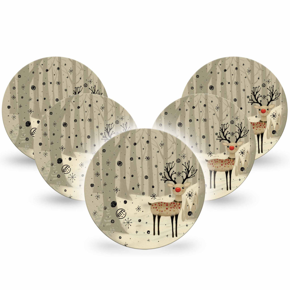 ExpressionMed OverPatch Woodland Reindeer Adhesive Patch Freestyle Libre 2 or 3