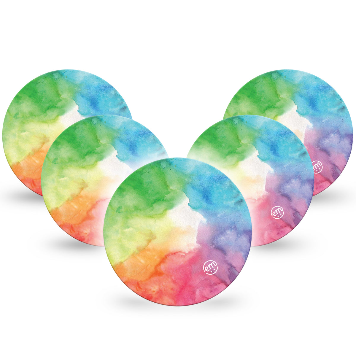 ExpressionMed OverPatch Rainbow Clouds Adhesive Patch Freestyle Libre 2 or 3