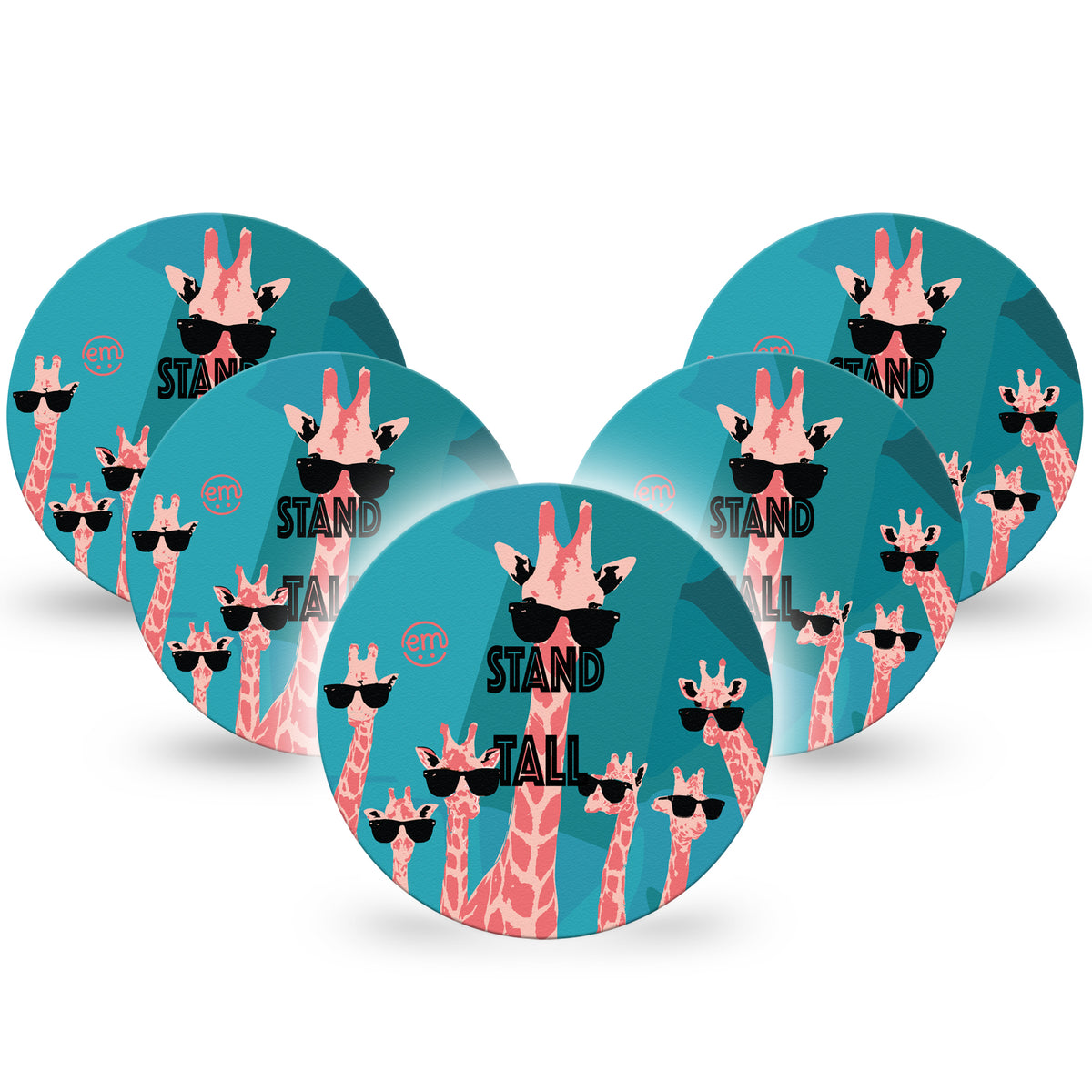 ExpressionMed OverPatch Cool Giraffes Adhesive Patch Freestyle Libre 2 or 3