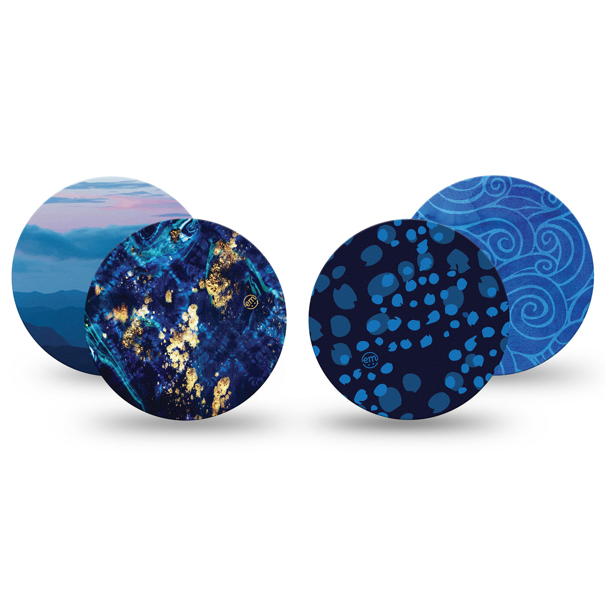 ExpressionMed OverPatch Deep Currents 4 Patch Pack Freestyle Libre 2 or 3