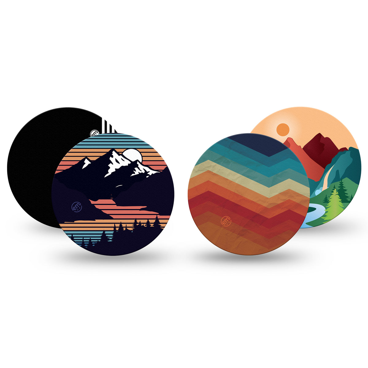 ExpressionMed OverPatch Retro Alpine Trek 4 Patch Pack Freestyle Libre 2 or 3