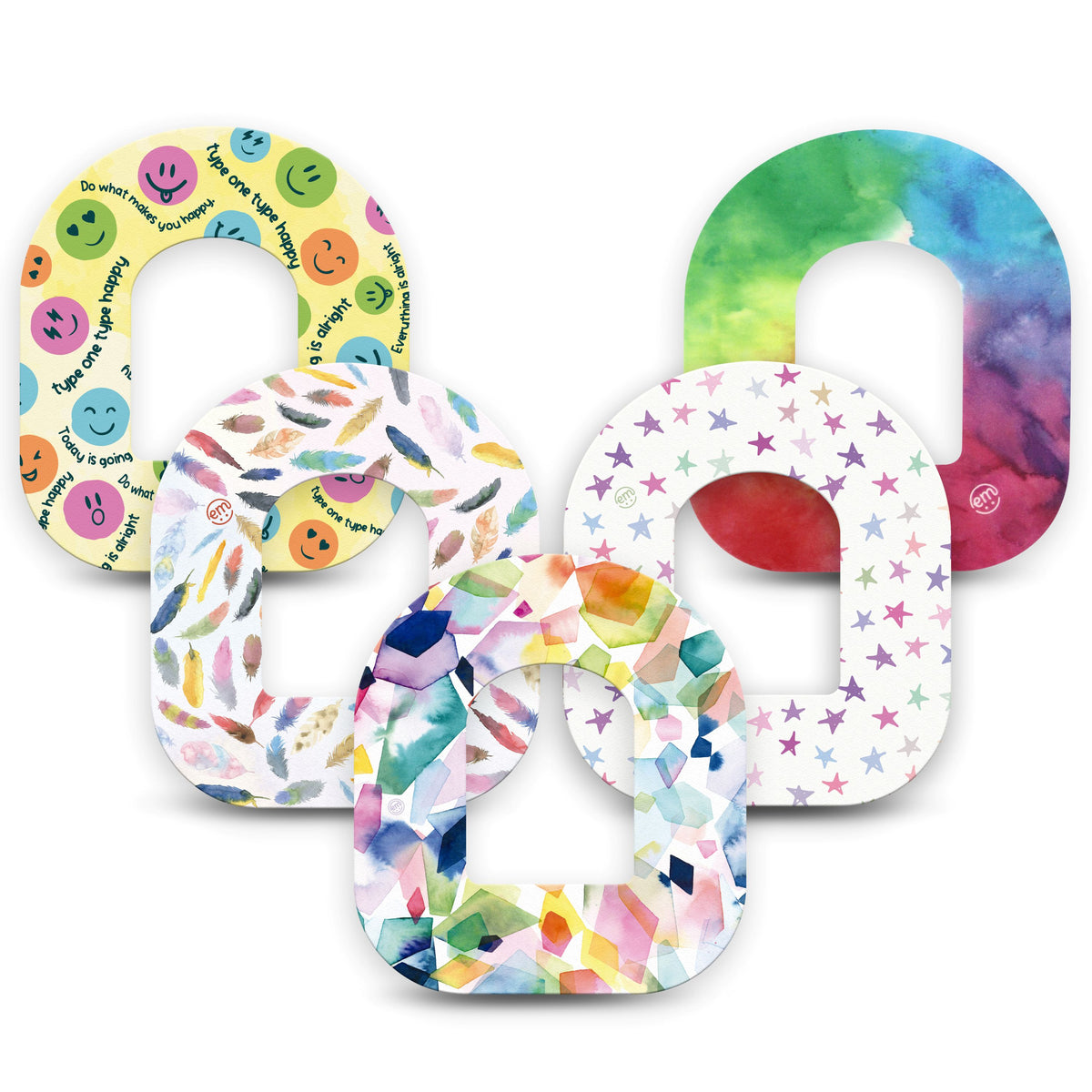 ExpressionMed Omnipod Bright Summer Rainbows Variety Patch Pack