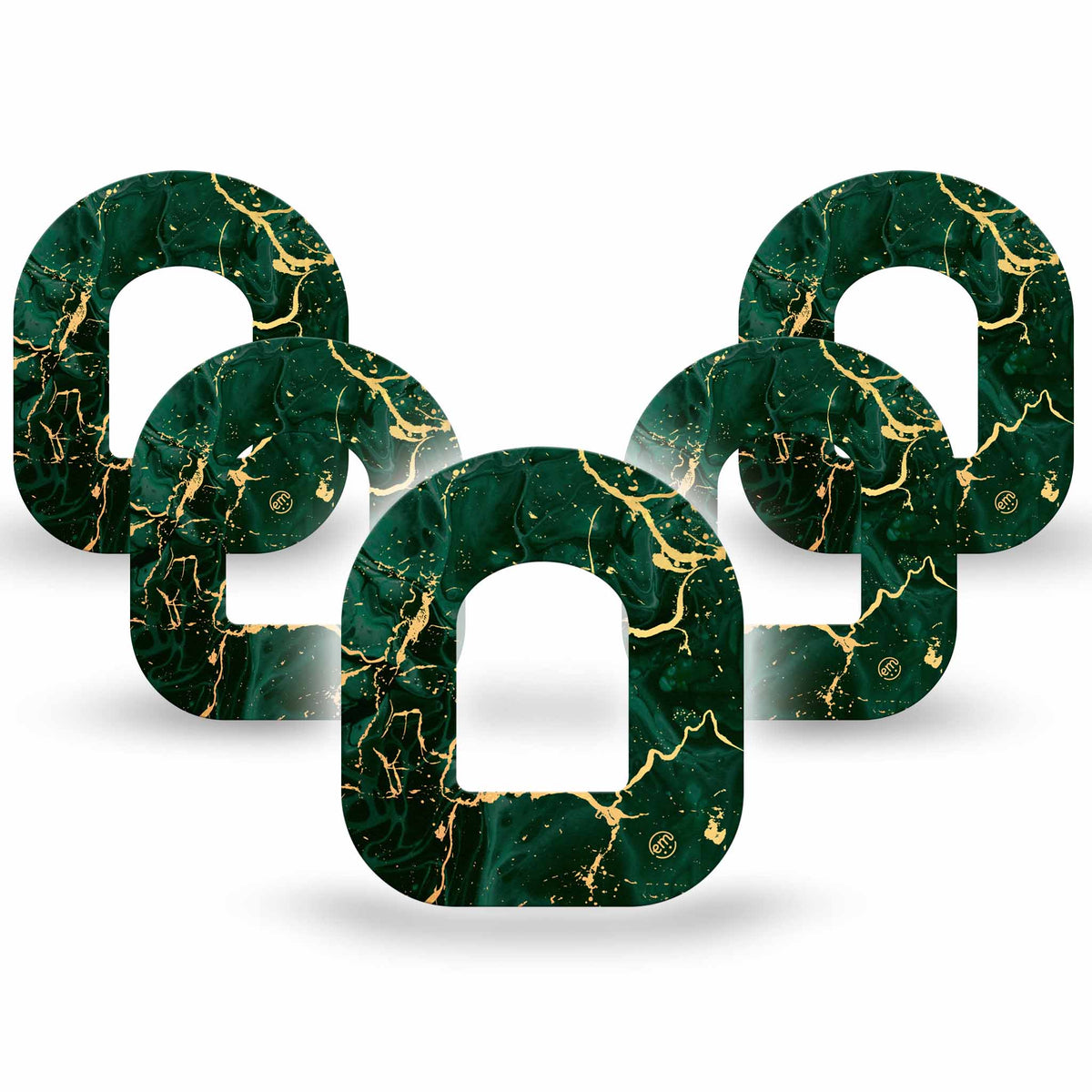 ExpressionMed Green &amp; Gold Marble Adhesive Patch Omnipod