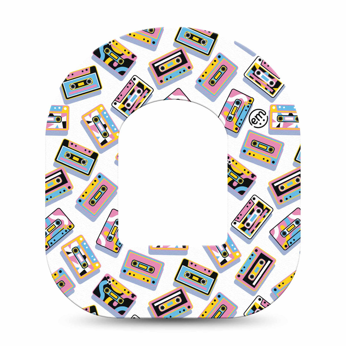 ExpressionMed Vintage Music Tapes Adhesive Patch Omnipod