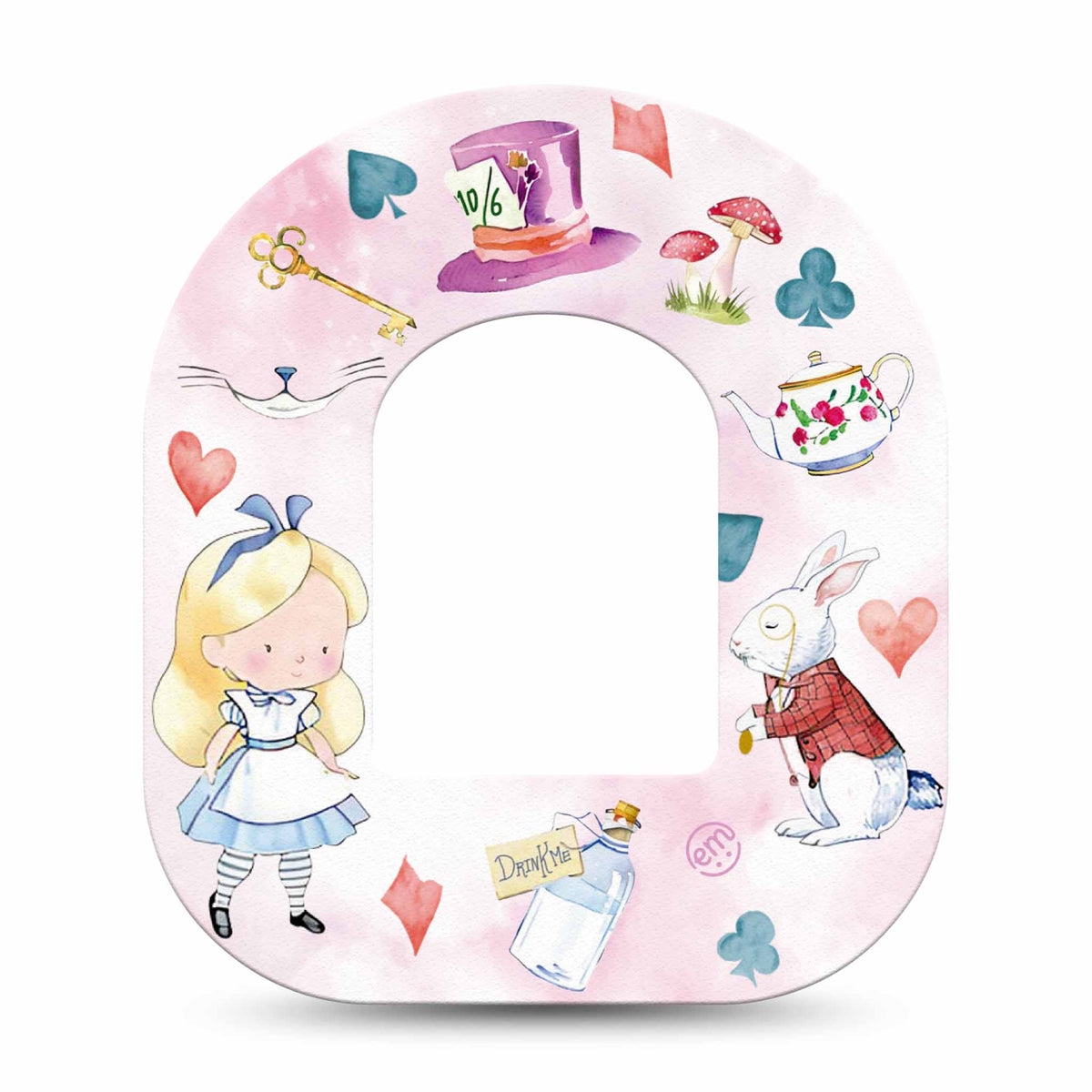 ExpressionMed Alice in Wonderland Adhesive Patch Omnipod