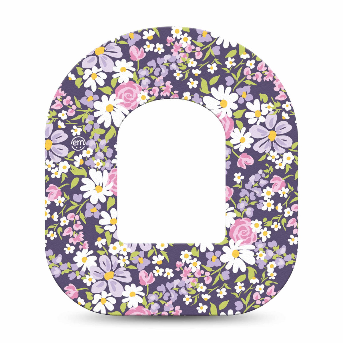 ExpressionMed Purple and Pink Flowers Adhesive Patch Omnipod
