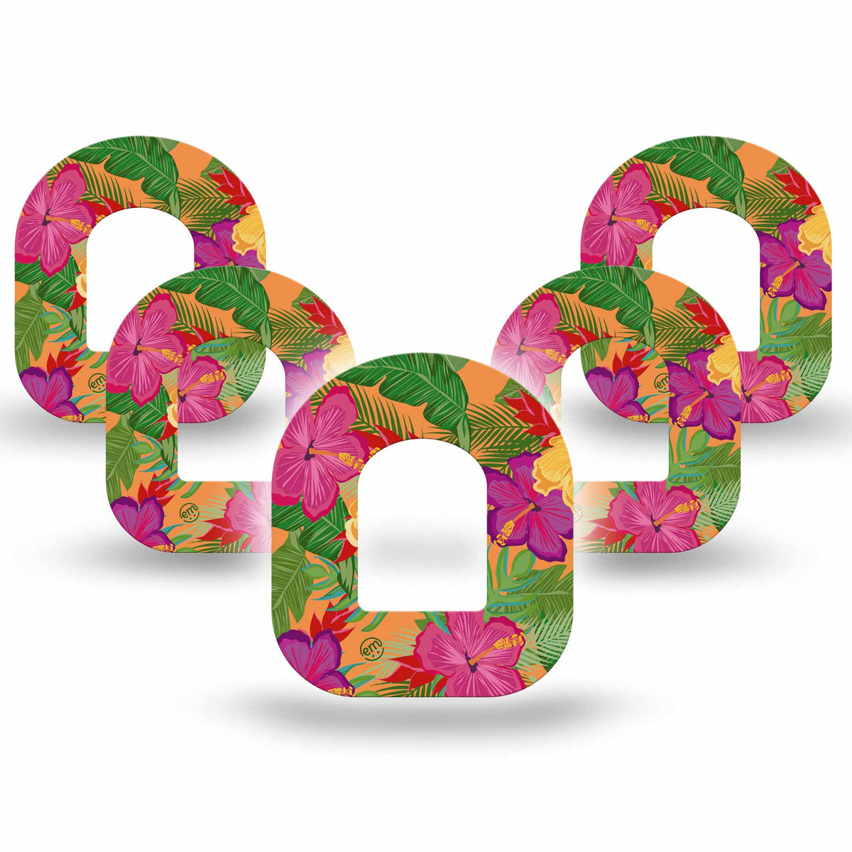 ExpressionMed Bright Hibiscus Adhesive Patch Omnipod
