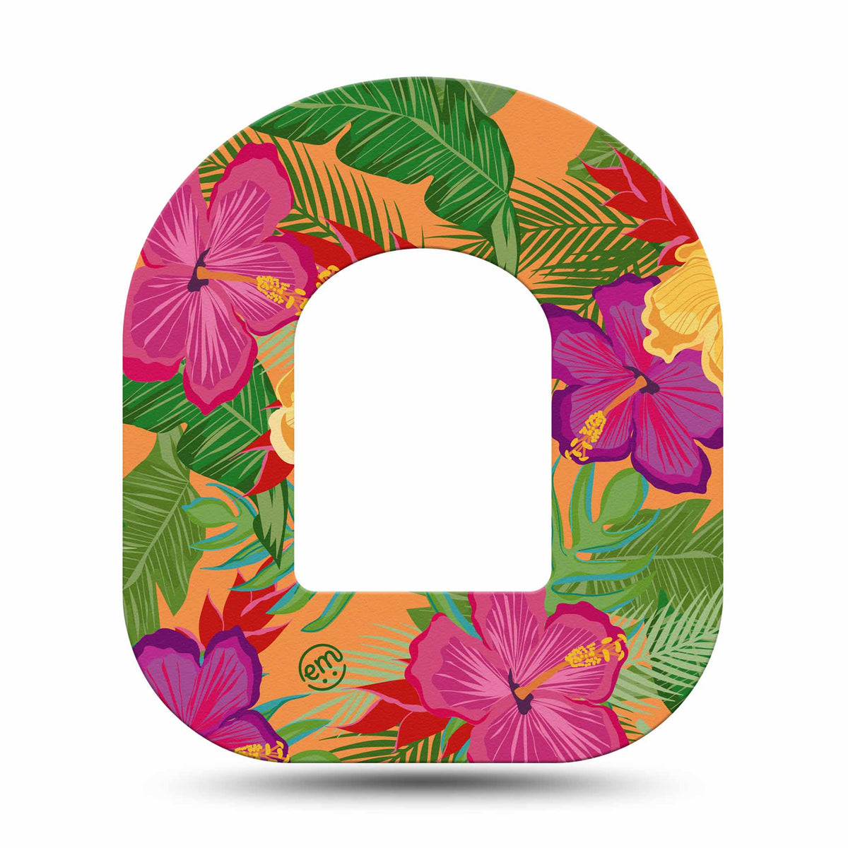 ExpressionMed Bright Hibiscus Adhesive Patch Omnipod