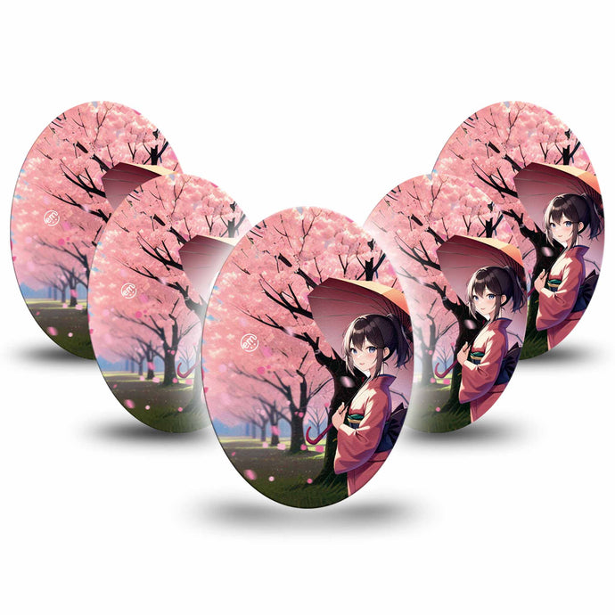 ExpressionMed Cherry Blossom Anime Adhesive Patch Oval