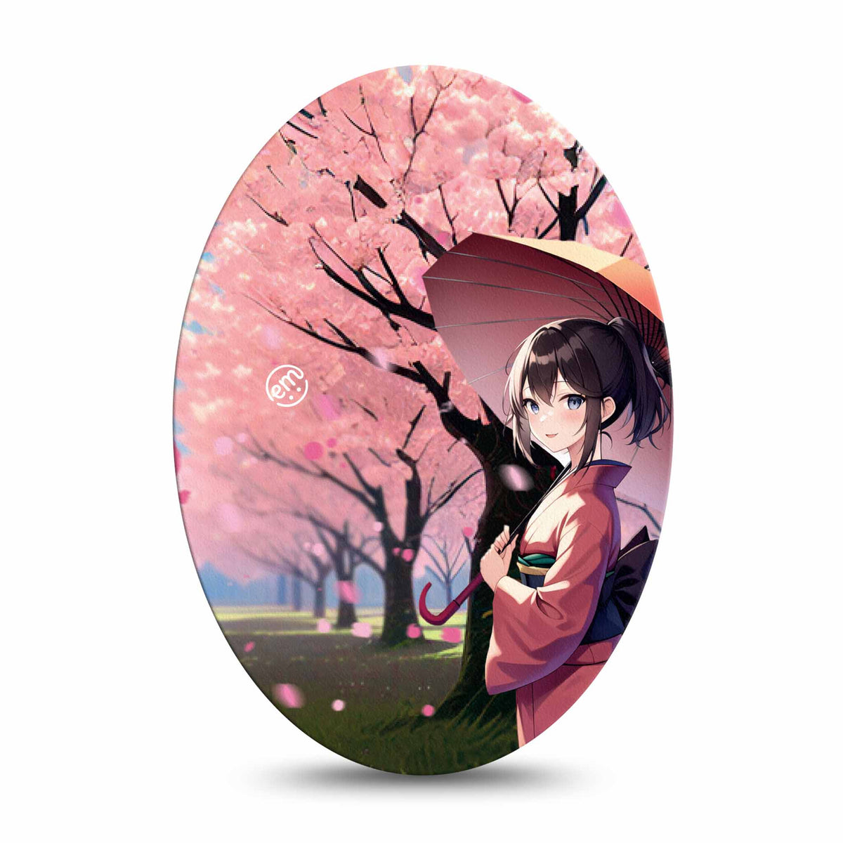ExpressionMed Cherry Blossom Anime Adhesive Patch Oval