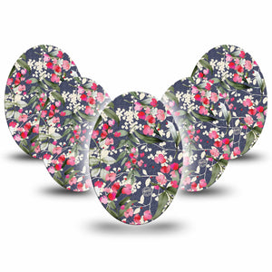 ExpressionMed Denim Flowers Adhesive Patch Oval