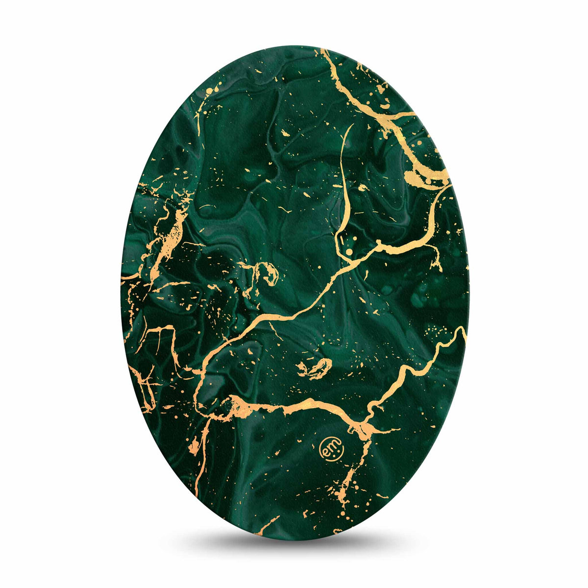ExpressionMed Green &amp; Gold Marble Adhesive Patch Oval