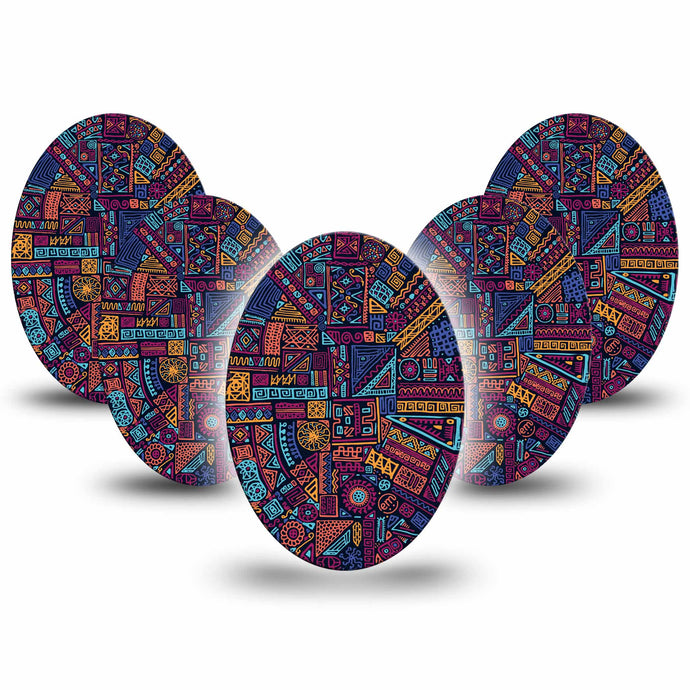 ExpressionMed Geometric Neon Adhesive Patch Oval