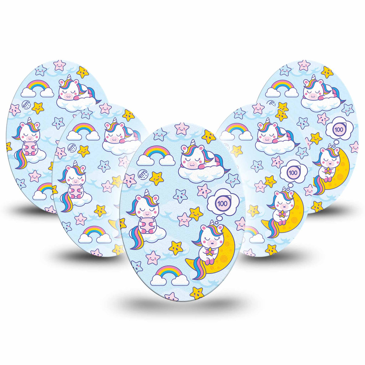 ExpressionMed Sleeping Unicorns Adhesive Patch Oval